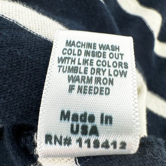 MONROW Stripe Tee in Navy & Cream XS - Picture 5 of 7